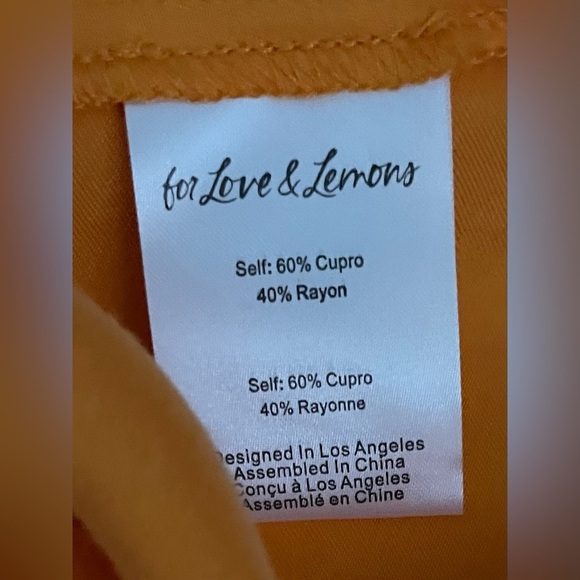 For Love & Lemons x REVOLVE Mallory Mini Dress Tangerine Orange S Small cut out - Picture 9 of 11
